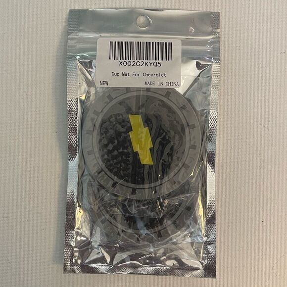 Chevrolet Car Cup Holder Coasters with Bow tie logo set of 2 NWT - Picture 4 of 4